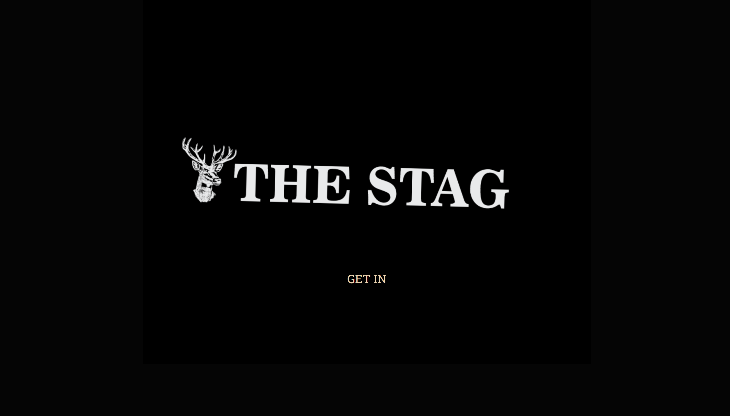 Traditional British pub website design for The Stag Stoke Poges, featuring animated menus, branding visuals, and booking information